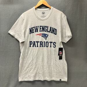 New England Patriots T-Shirt Mens Large Gray Short Sleeve NFL Team Apparel NEW
